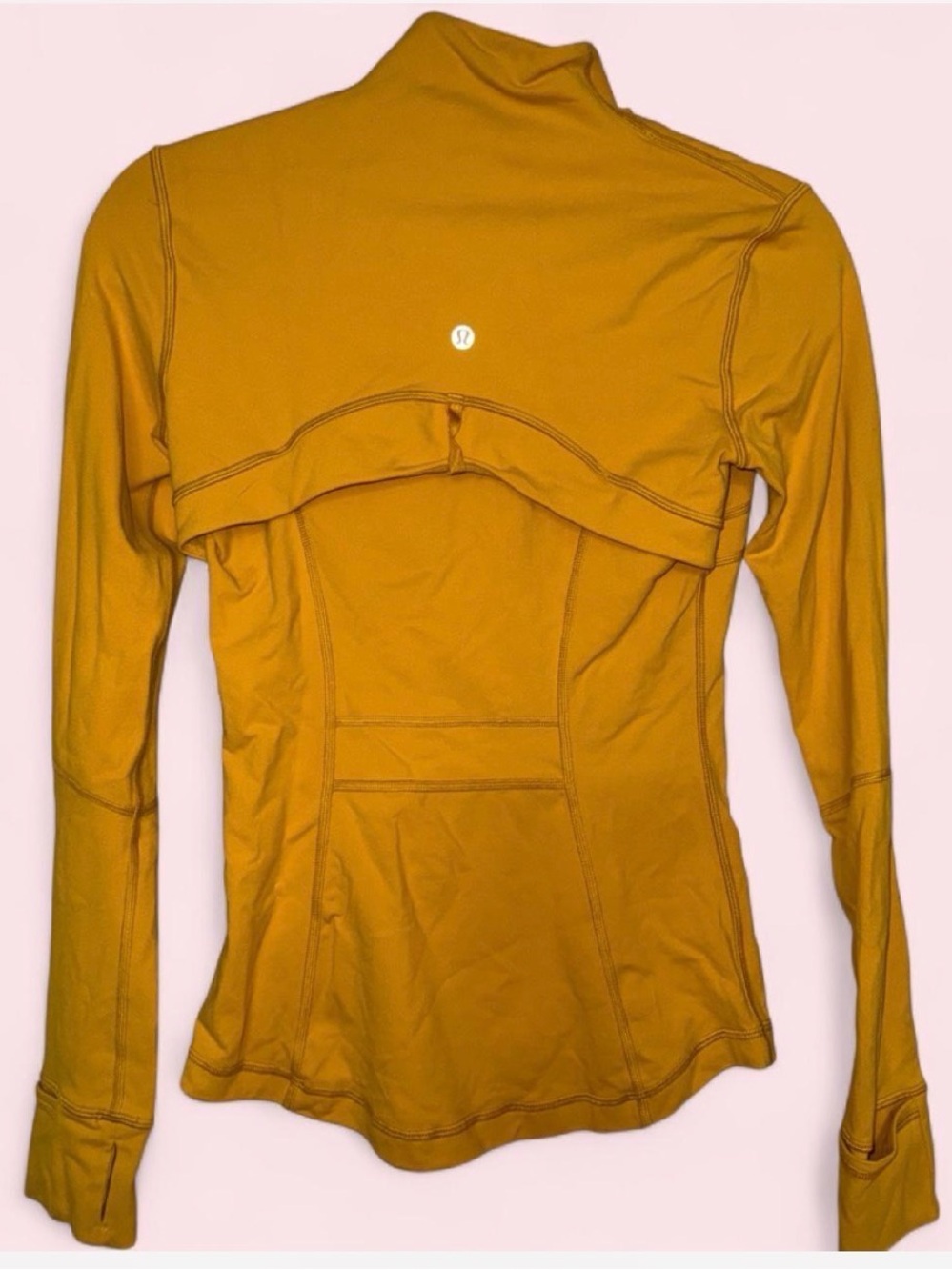 lululemon athletica Womens Zip-Up Bomber Jacket in Honey Lemon - Picture 2 of 5
